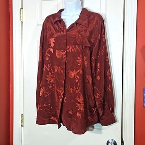 Tess Women long sleeve button up Blouse